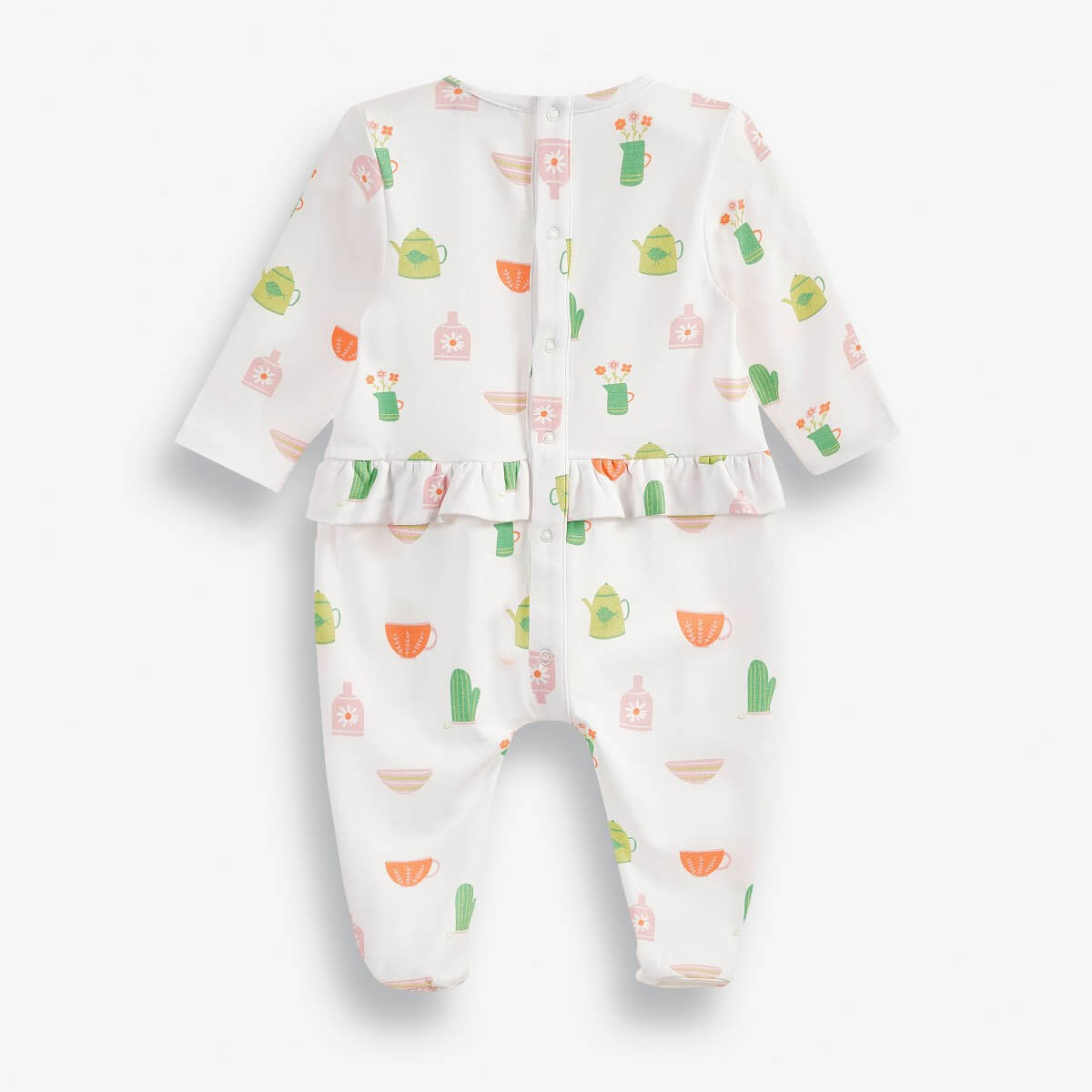 Baby Girls' One-Piece Playsuit with an All-Over  Print
