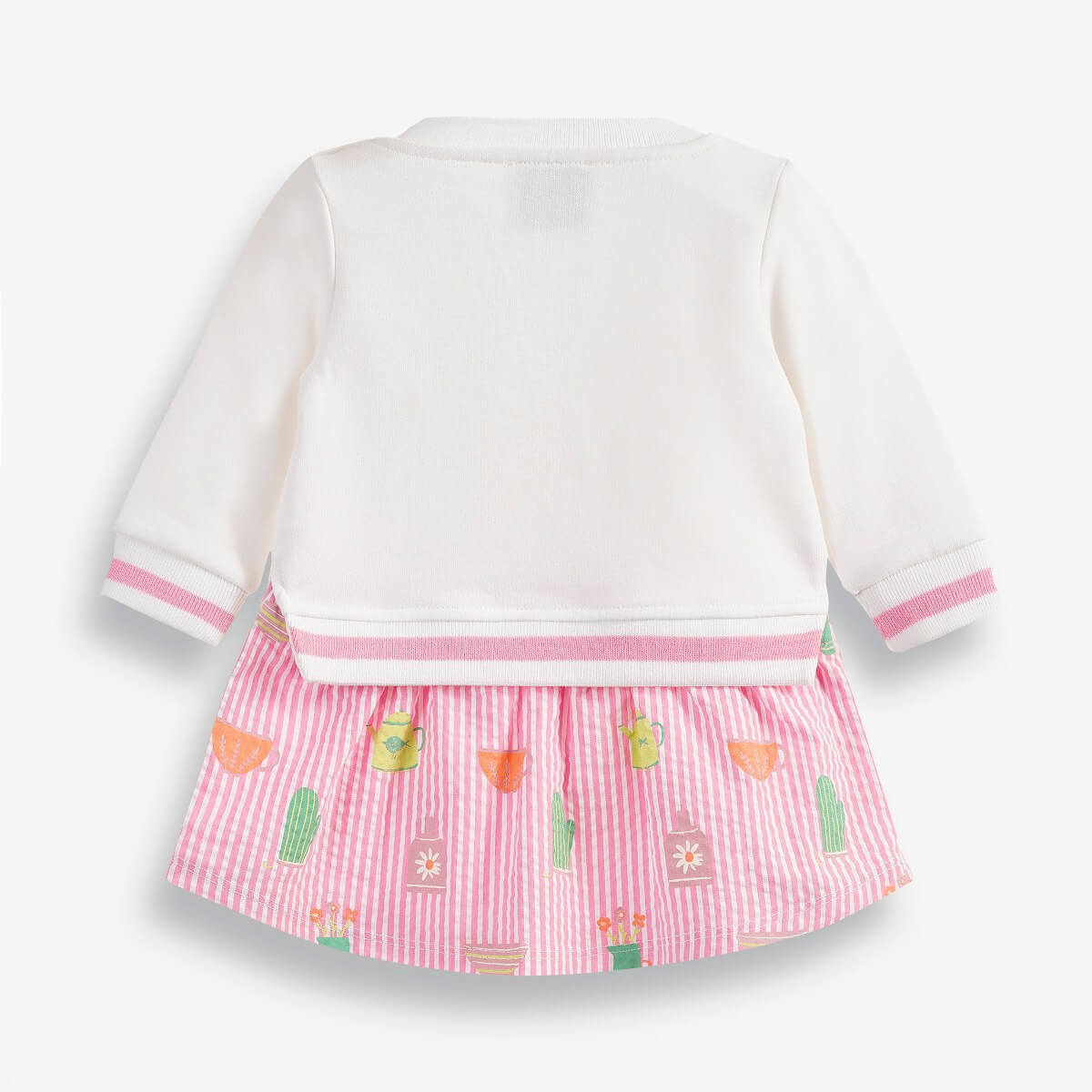 Baby Girls' Dress with Soft Ribbed Cuffs