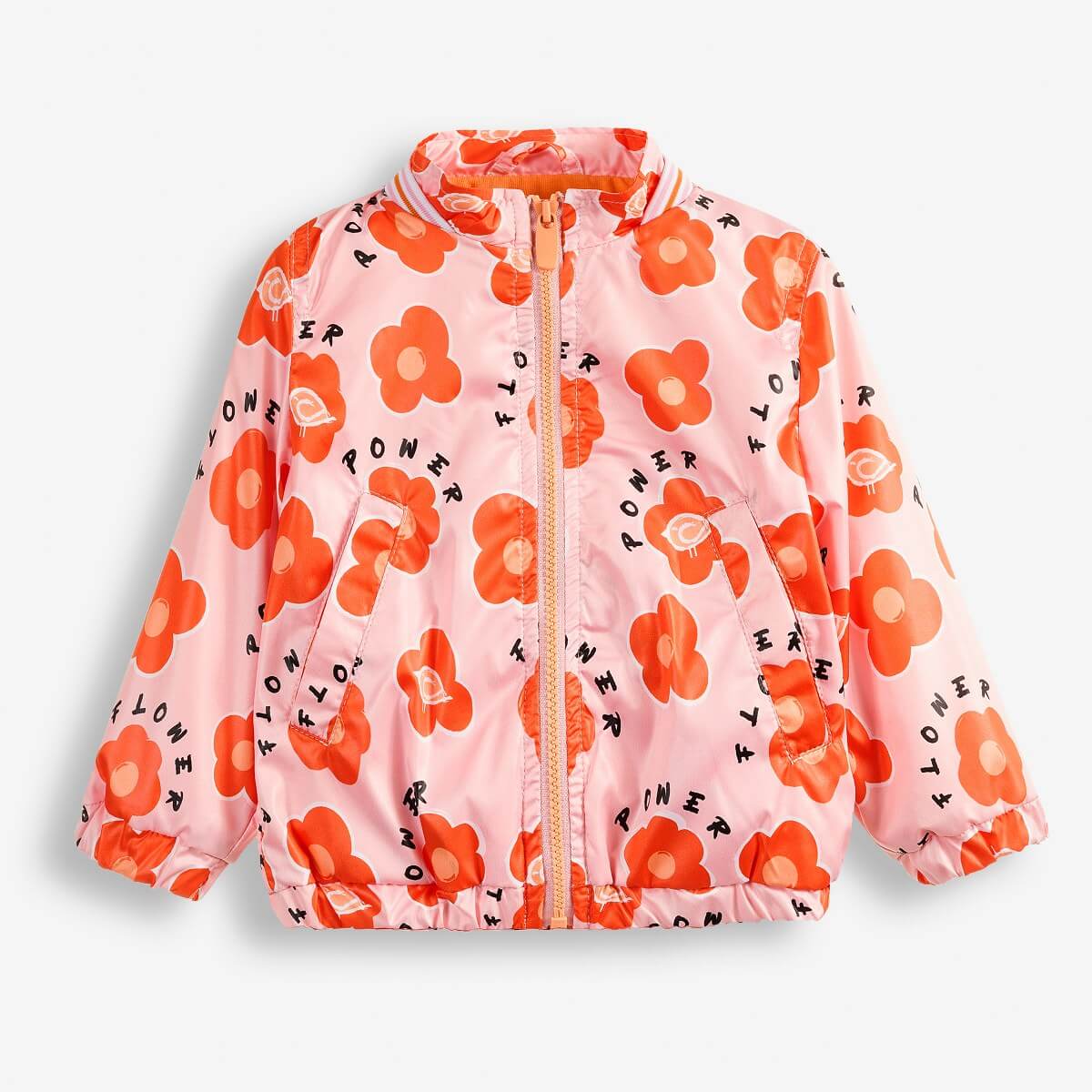 Baby Girls' Jacket with an All-Over Floral Print