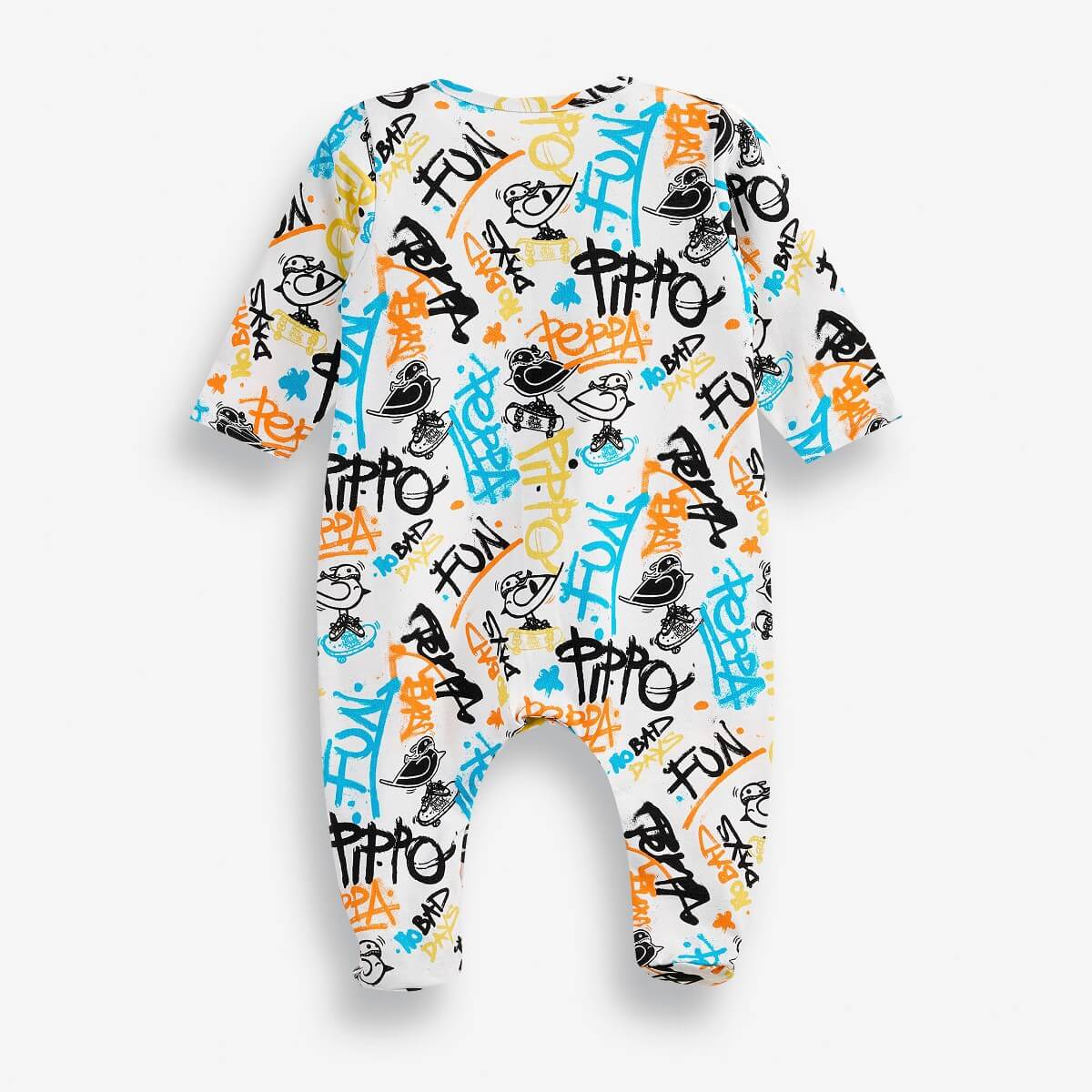 Baby Boys' Long-Sleeved Jumpsuit with Closed Leg Finish