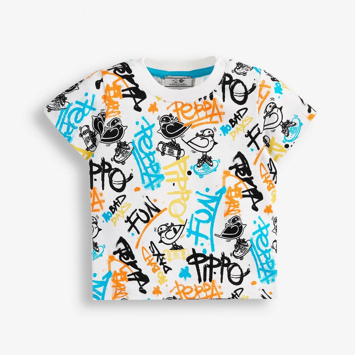 Baby Boys' T-Shirt with an All-Over Grafitti Print