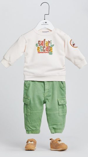 Baby Boys' Statement Print Sweatshirt with Soft Cuffs