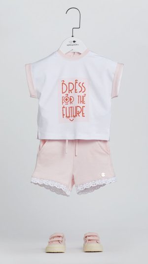 Baby Girls' Shorts with a Wavy Leg Finish