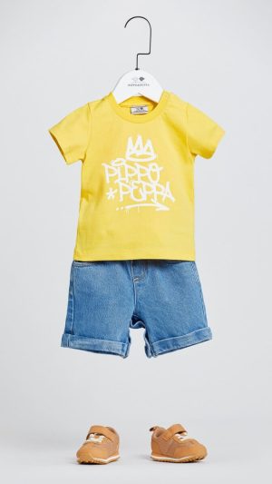 Baby Boys' T-Shirt with a Front Brand Print