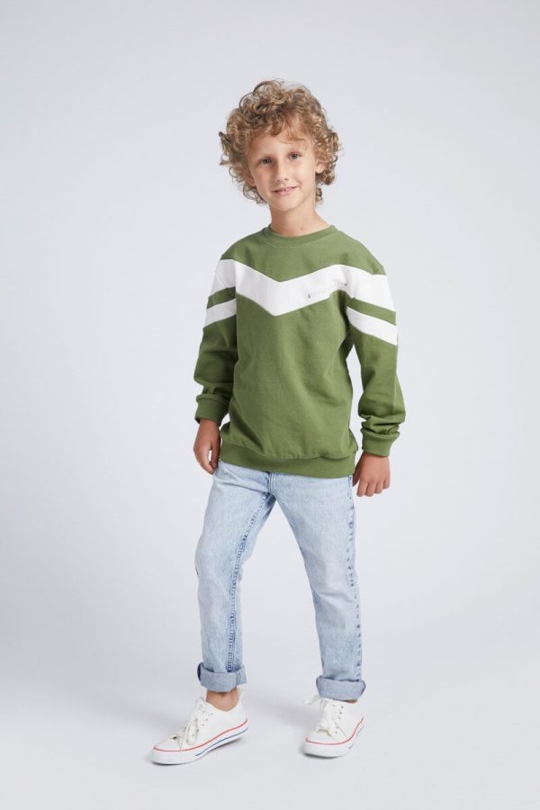 Boys' Sweatshirt with Soft Cuffs on the Sleeves and the Waist