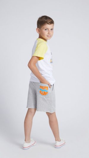Boy's Shorts with an Elastic Waistband and Ties