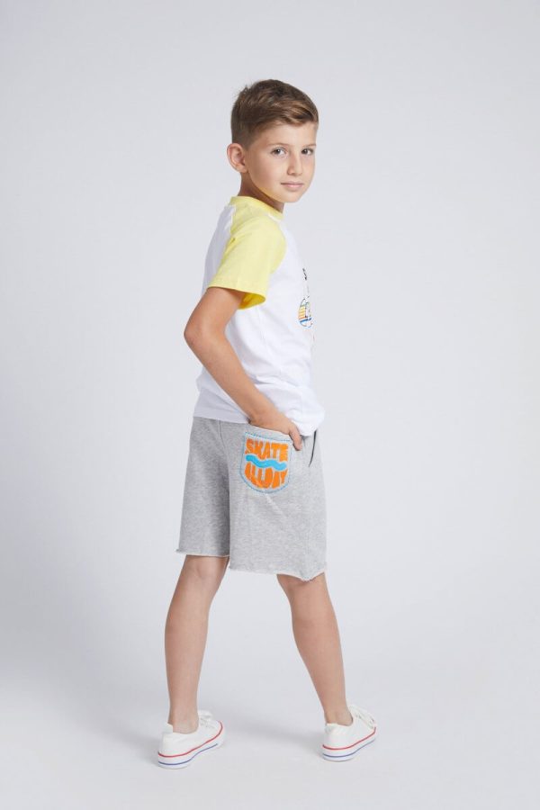 Boy's Shorts with an Elastic Waistband and Ties